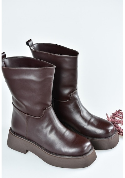 Fox Shoes Kahverengi Kalın Tabanlı Günlük Kadın Bot L610067109