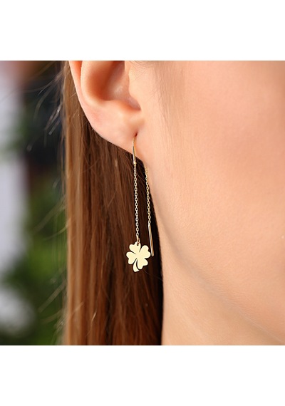 Glorria Altın Yonca Küpe N11.11226