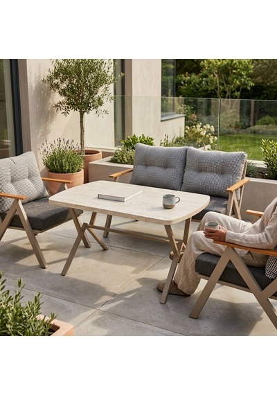 Venedik 2+1+1+ 70x120 Traverten Masa Metal Balkon Takımı Keten Dokulu Kumaş Cappuccino Metal - Bahçe Teras Oturma Grub Gri - Antrasit Venedik 2+1+1+ 70x120 Traverten Masa Metal Balkon Takımı Keten Dokulu Kumaş Cappuccino Metal - Bahçe Teras Oturma Grub Gri - Antrasit