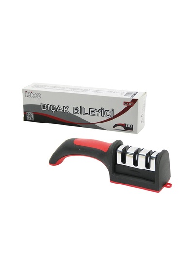 Kutulu Bıçak Bileme 3 Boğumlu Renkli Plastik Saplı 5580