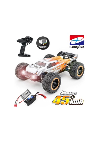 Haıboxıng 1/16th Scale 4wd Brushless Truck Uzaktan Kumandalı Araba Rtr Turuncu + 1300 Mah 7.4v 2s 30c Lipo Batarya