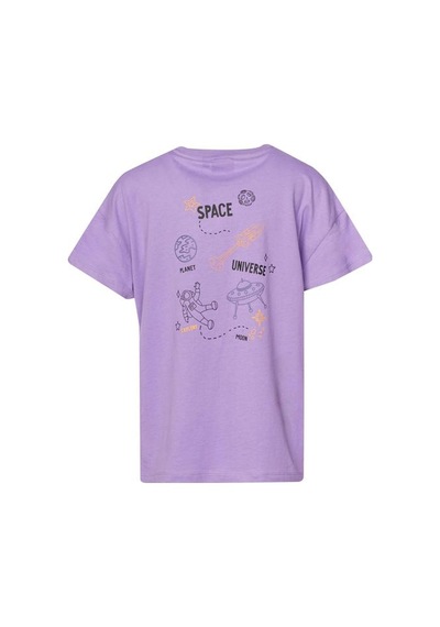 Hummel Peter Oversize Erkek Çocuk Mor Yuvarlak Yaka Tişört Mor