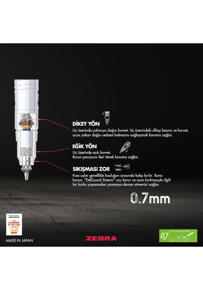 Zebra Delguard Versatil Kalem 0.7 Mm Kareli Mor Diğer