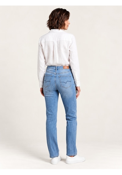 22985-73609 Kadın Straıght Fit Hıgh Rıse Denim Pantolon 22985-73609 Açık Mavi