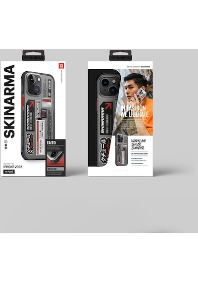 Apple Uyumlu iPhone 14 Kılıf Skinarma Şeffaf Desenli Airbag Tasarımlı Taito Kapak