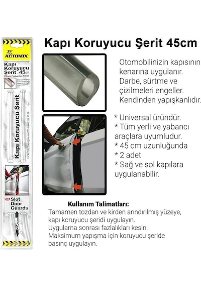 Oto Kapı Koruyucu Şerit Şeffaf 1 Tk 2 Ad