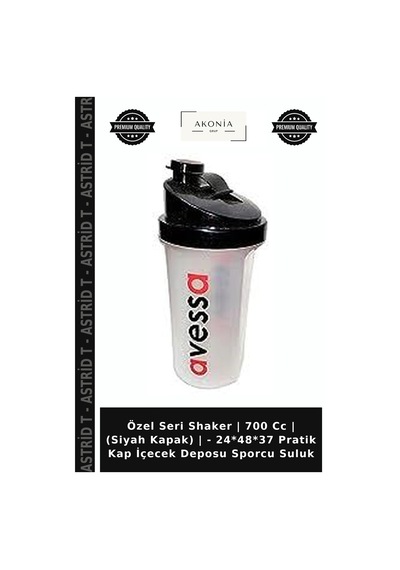 Özel Seri Shaker 700 Cc Siyah Kapak - 24 48 37 Pratik Kap İçecek Deposu Sporcu Suluk