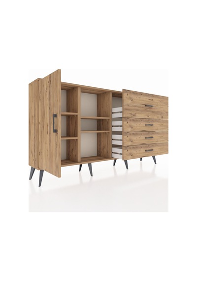 Arges Konsol 4 Raflı 4 Çekmeceli Tek Kapaklı 176x30x99 Çam-çam Atlas Çam - Atlas Çam Arges Konsol 4 Raflı 4 Çekmeceli Tek Kapaklı 176x30x99 Çam-çam Atlas Çam - Atlas Çam