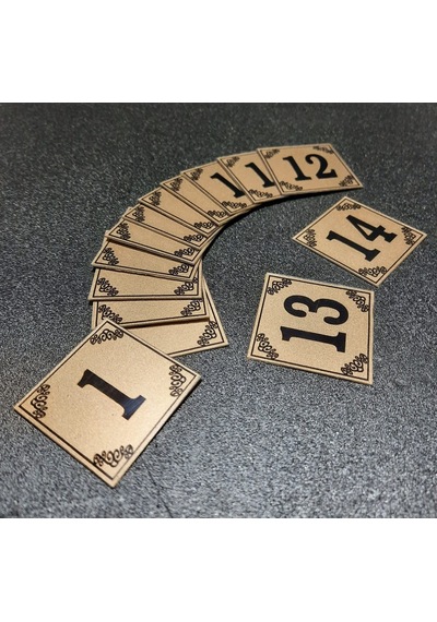 Kapı Numaraları 4X4 Cm Yapışkanlı No 1Den 14 E