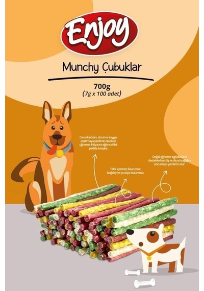 Enjoy Munchy Burgu Çubuk 7gr X 100 Adet-21025