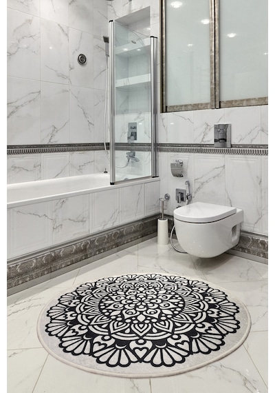 Kozzy Djt 100X100 Cm Banyo Halısı, Paspas Çok Renkli