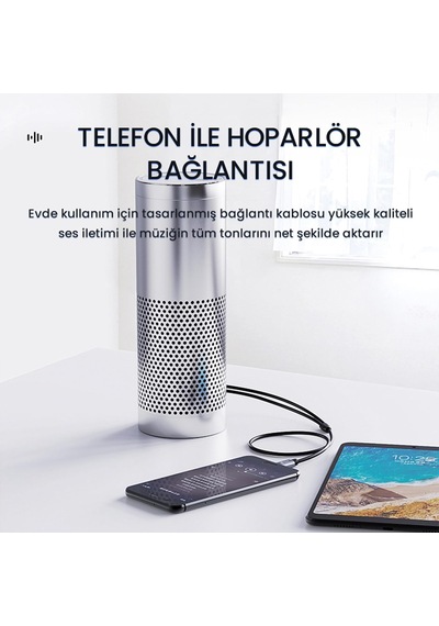 Usb Type-c To 2 Rca Ses Kablosu 1.5 Metre Belirtilmemiş
