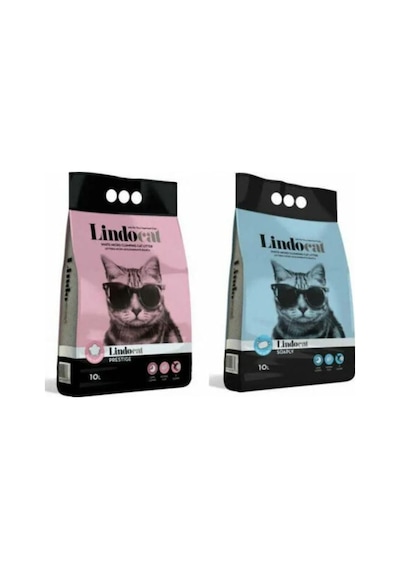 Lindo Cat Sabunlu + Pudralı İnce Taneli Kedi Kumu 10 L