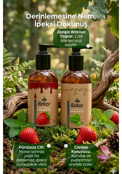 "çilek Aromalı & Natural 120 Ml Vücut Masaj Yağı Doğal, Rahatlatıcı Ve Nemlendirici" - 298182468