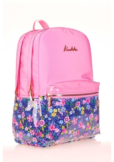 Kaukko Soft Floral Sırt Çantası Pink K1732