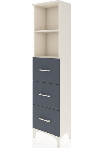 Arges Dolap 2 Raflı 3 Çekmeceli 44x30x182 Aytaşı-antrasit Aytaşı