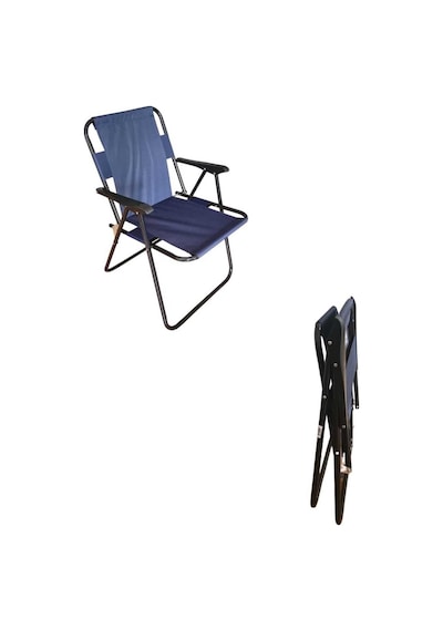 Plastik Kollu Katlanir Piknik Ve Kamp Sandalyesi Mavi 46,5x40,5x41 Cm Sirt 57x55x81 Cm Lacivert