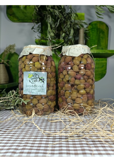 Aydın Yöresi Manzalina Cinsi Sofralık Tatlandırılmış Çizik Zeytin 4 Kg