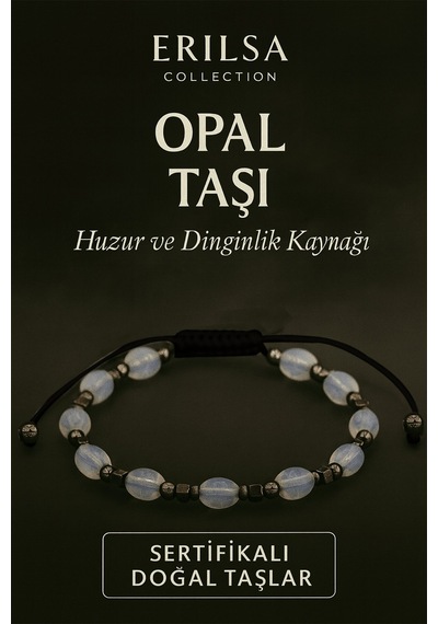 Sertifikalı Doğal Opal Taşı Bileklik Huzur Ve Dinginlik Kaynağı Şeffaf