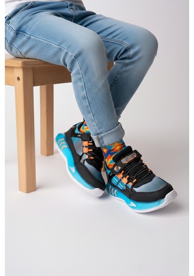 Muggo Zuzu Cırtlı Ve Bağcıklı Günlük Çocuk Sneaker Spor Ayakkabı Mavi