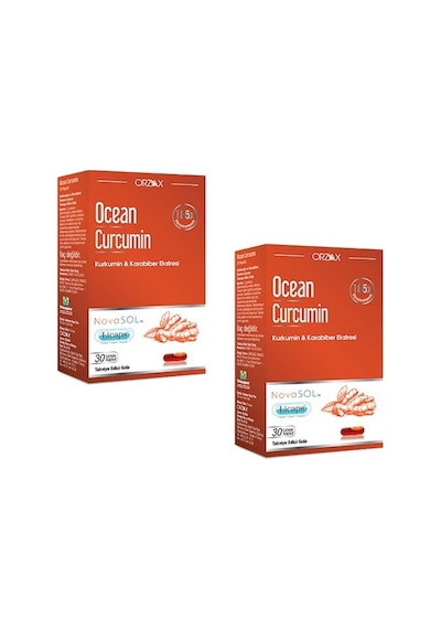 Ocean Curcumin Zerdeçal Karabiber Eki 30  Kapsül 2 Adet