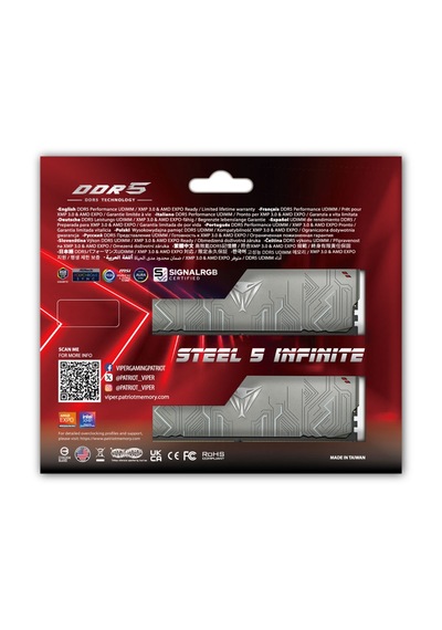 Patriot Viper Infinite Rgb 64gb 2x32 Ddr5 6400mhz Cl36 Ram Vır564g64c36k