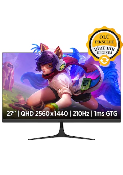 James Donkey Velor Q60 27'' 210hz 1ms Gtg Fast Ips Qhd 2k 10 Bit Gaming Monitör Ölü Pikselde Anında Değişim