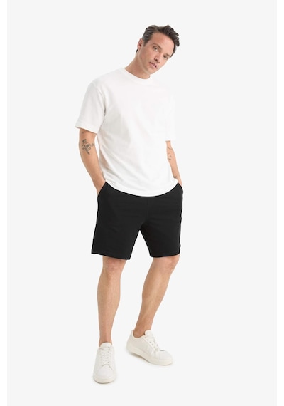 DeFacto Slim Fit Dar Kesim Cepli Pamuklu Basic Düz Bermuda Şort W1105AZ25SPBK81