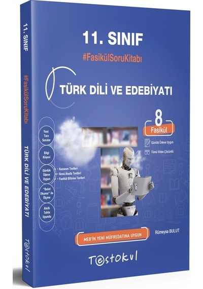 Test Okul 11. Sınıf Türk Dili Ve Edebiyatı Fasikül Soru Kitabı Bankası 2023