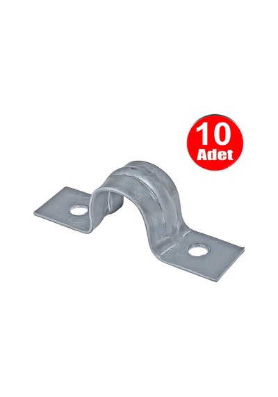 No:3 Çiftli Sac Kablo Kroşe 16mm Demir Köprü Metal Boru Tutma Bağlama Kelepçesi -10adet