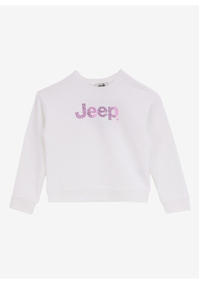 Jeep Beyaz Kız Çocuk Baskılı Sweatshirt J4wg-swt7570 Ekru
