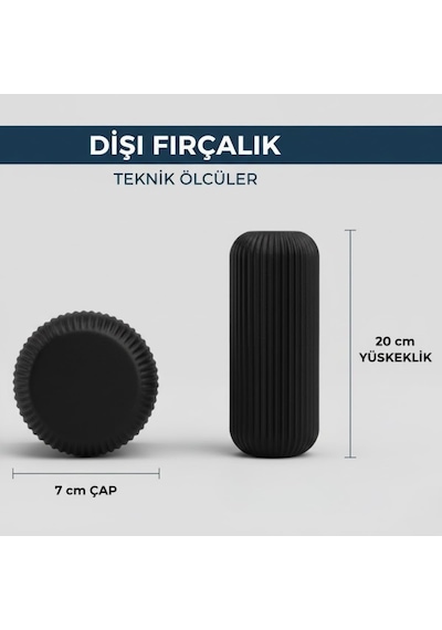 Taşınabilir Seyahat Diş Fırçası Kutusu Şık Siyah, Kompakt Ve Hijyenik Diş Fırçası & Macun Saklama Kabı Seyahat, Ofis Ve Günlük Kullanım İçin