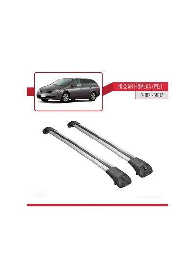 Nissan Primera W12 2002-2007 Arası İle Uyumlu Ace-1 Ara Atkı Tavan Barı Gri