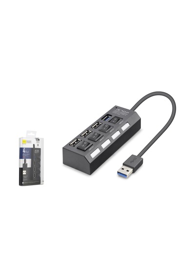 İetop U3202 Usb 3.2+2.0 Anahtarlı Hub 4 Port 5gbps Siyah