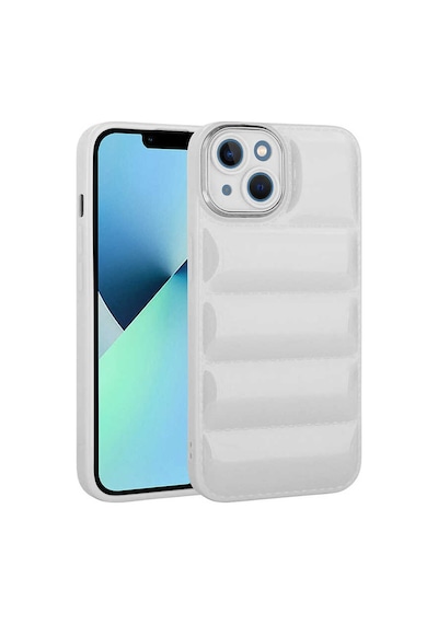 Zore İphone 14 Plus Uyumlu Kamera Korumalı Parlak Aihttg'li Ogaa Galya Kılıf-beyaz