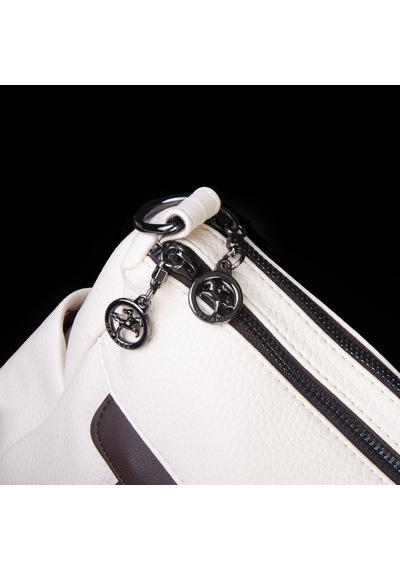 Nas Bag Çok Gözlü Yumuşak Ve Hafif Yapılı Çift Askılı Omuz Ve Çapraz Çanta 30x24 Cm Krem Kahve Lopez