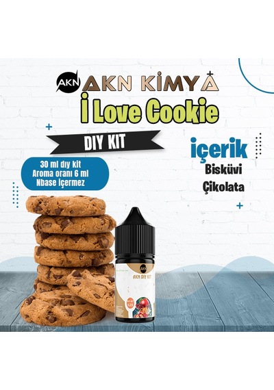 I Love Cookie Dıy Kit Bisküvi Çikolata Gıda Aroması %20 Oranda Aroma İçerir Hazır Değildir 30 Ml