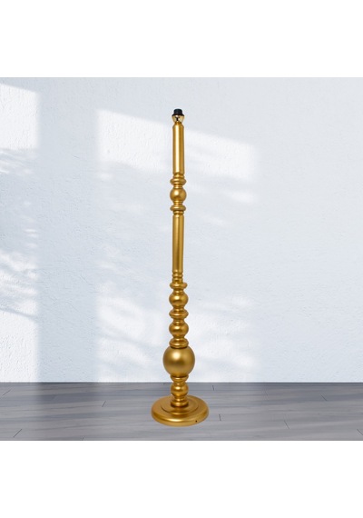 Ahşap Gold Lambader Ayak Vintage Model 140cm La77821 Gold