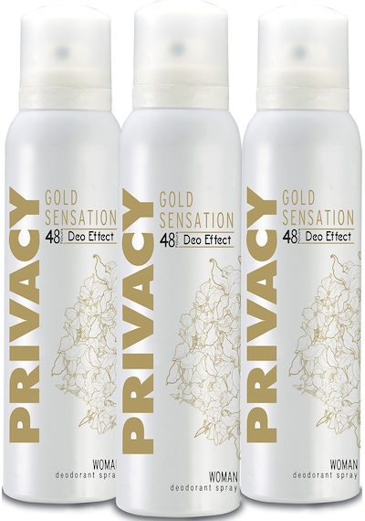 Privacy Woman Gold Sensation Kadın Deodorant Sprey 3 x 150 ML