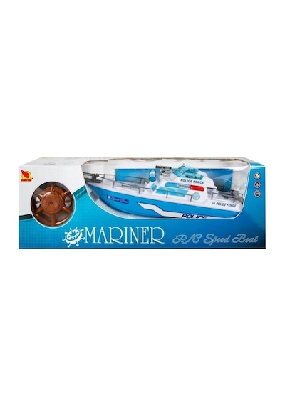 Mey İthalat 02140 Uzaktan Kumandalı Tekne Polis/itfaiye 45 Cm Mavi