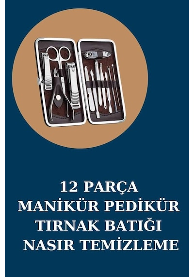 12 - 329 - Parça Manikür Pedikür Seti Özel Deri Çanta El Ayak Bakımı Akne Ve - Csmo-tex - Sivilce Temizleme