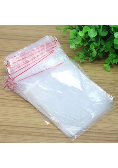 Kilitli Torba 9x11 Cm 100'lü Kilitli Buzdolabı Poşeti Şeffaf Naylon Torba Kilitli Saklama Poşeti