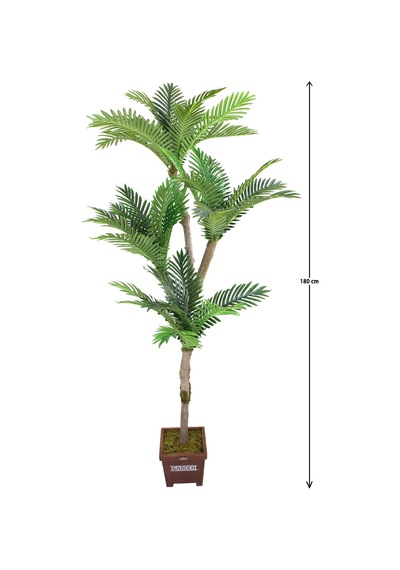 Yapay Çiçek Deposu Yapay Areka Agacı 4 Gövdeli 180cm