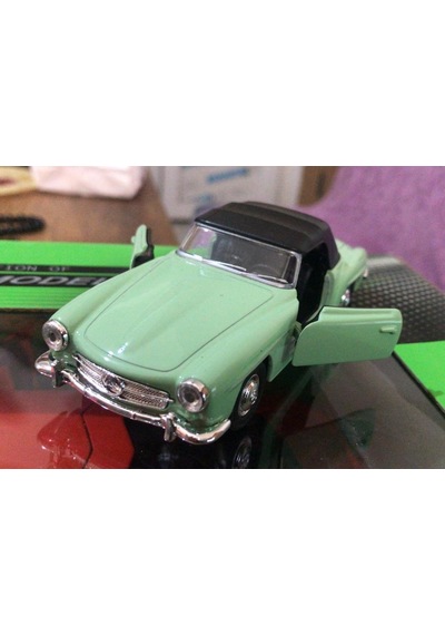 Model Metal Araba 1/36 Çek Bırak 1955 Yeşil Mercedes Benz 190sl