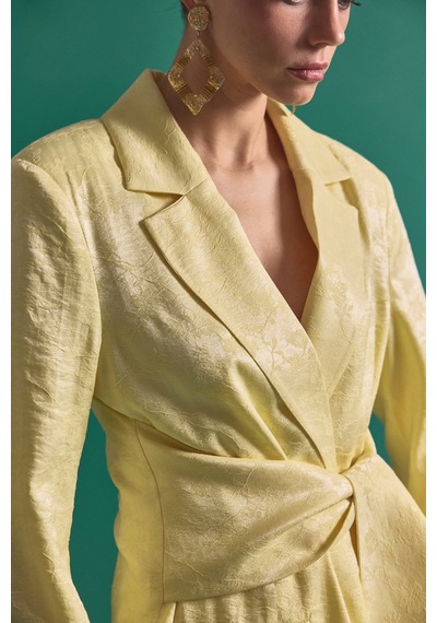 Sateen Freya Ceket - Sarı-137140 Sarı
