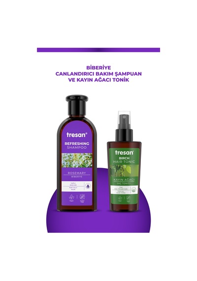 Biberiye Canlandırıcı Bakım Şampuanı 300 Ml K.ağacı Özlü Saç Toniği 125 Ml.