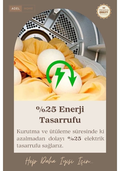 Adel Home Kurutma Topları, Çamaşır Kurutma Topları 6'lı Paket