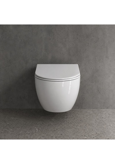 Dura Bagno Siena Asma Klozet Rimless 52,5 Cm Yavaş Kapanır Kapak Dahil Beyaz Dbo.36.01.03.03