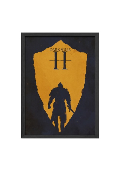 Dark Souls Siyah Ahşap Çerçeveli Poster, Dekoratif Oyun Duvar Tablosu
