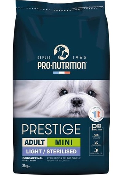 Pro Nutrition Prestige Sterilised Light Mini Tavuklu Küçük Irk Yetişkin Köpek Maması 3 KG